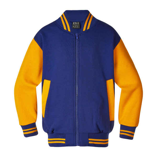 Wholesale Varsity Jacket Dark Royal/ Gold