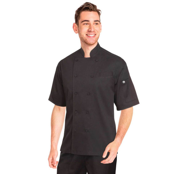 Short Sleeve Cool Vent Chef Jacket | Black Short Sleeve Cool Vent Chef Jacket | Black