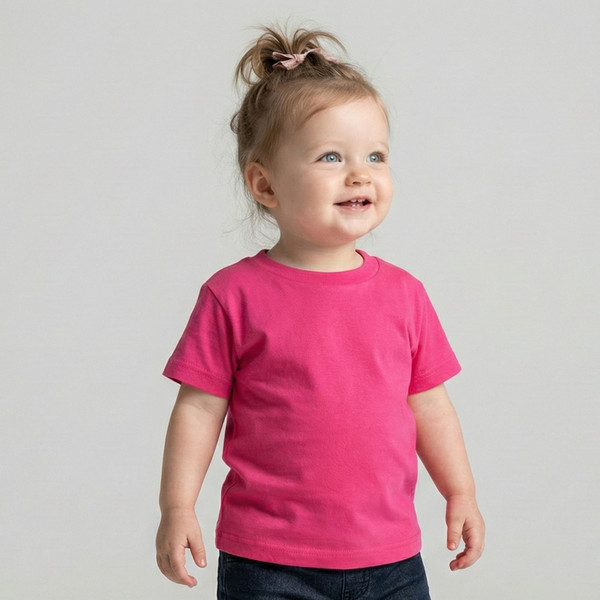 Bindi Quality Baby Toddler Cotton T-Shirts, a soft, comfortable, 100% cotton tee ideal for infants and children's plain apparel or printing.