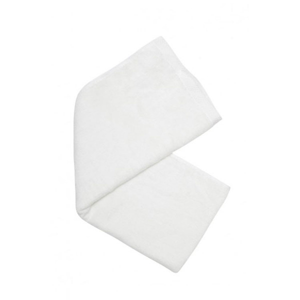 White bamboo cotton fitness towel folded displaying soft absorbent texture and compact size