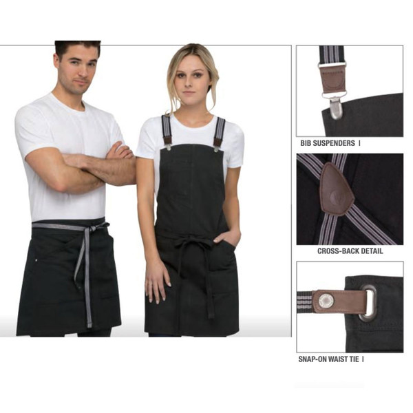 Buy Online Jet Black Petite Bib Urban Apron Buy Online Jet Black Petite Bib Urban Apron