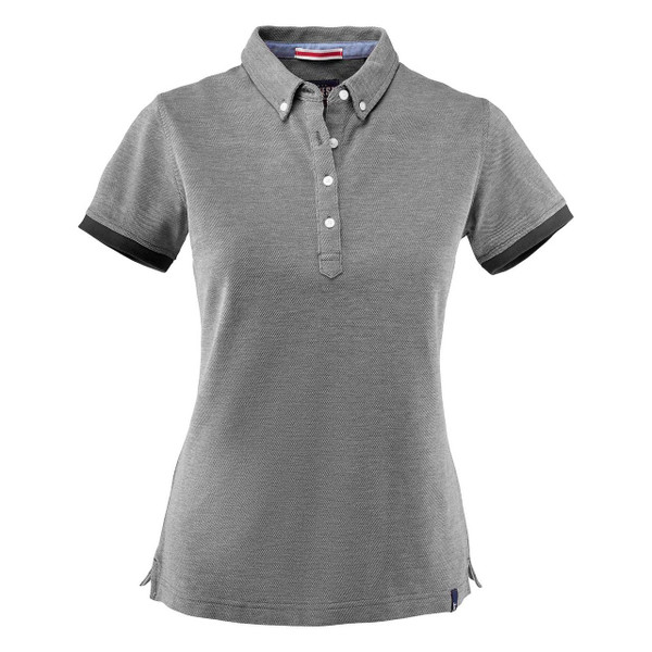 LARKFORD | Womens Modern Fit Polo | Black Melange