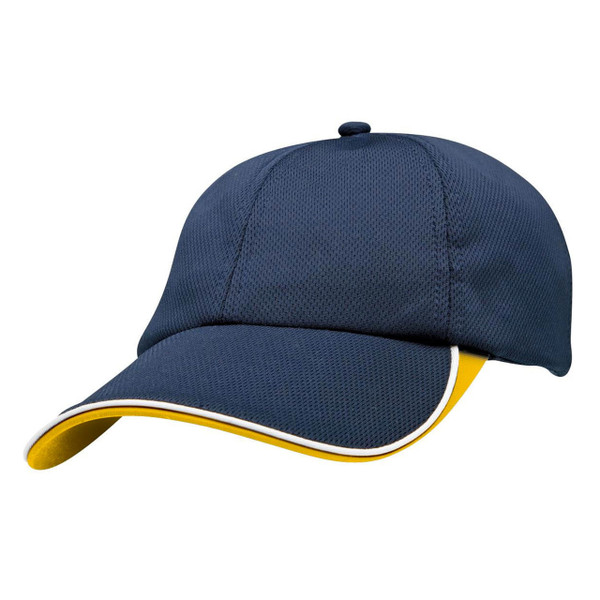 Quick Dry Sport Baseball Cap  | Navy+Gold