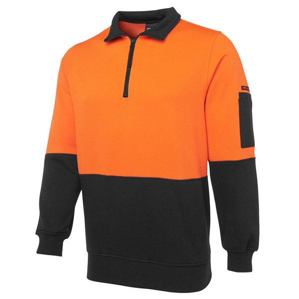 SUPPLY | Safety Hi Vis 1/2 Zip Fleecy Sweater 