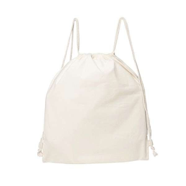 Bulk Buy Plain Cotton Calico Drawstring Cord Bag