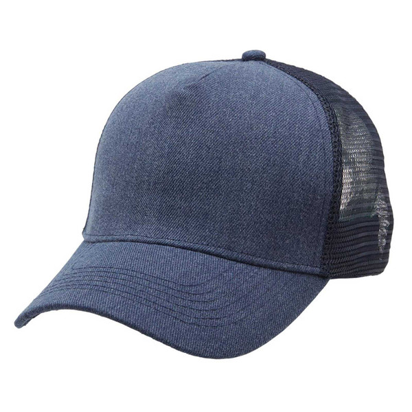 Heathered Mesh Trucker Cap | Navy+Navy