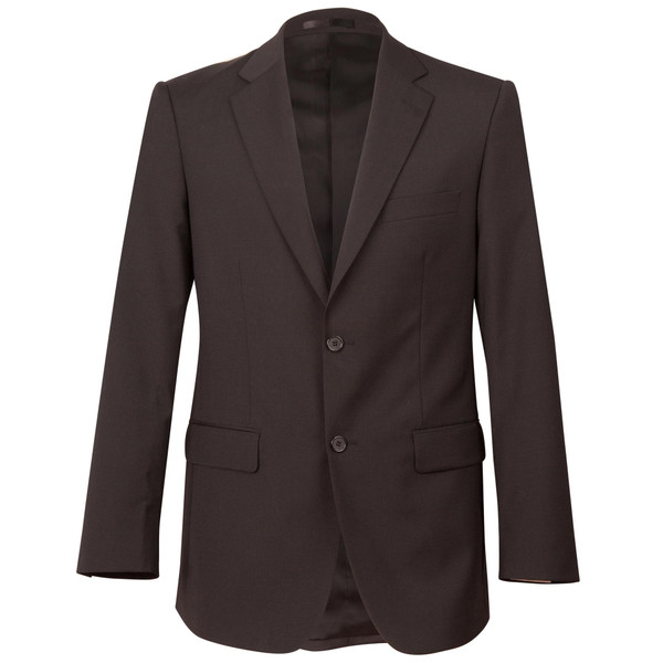 Plain Black | Wool Blend Stretch Business Jacket