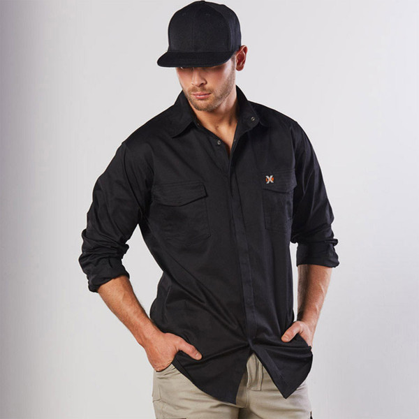 WATTLE | Mens Stretch Work Shirt | 2 Flap Pockets