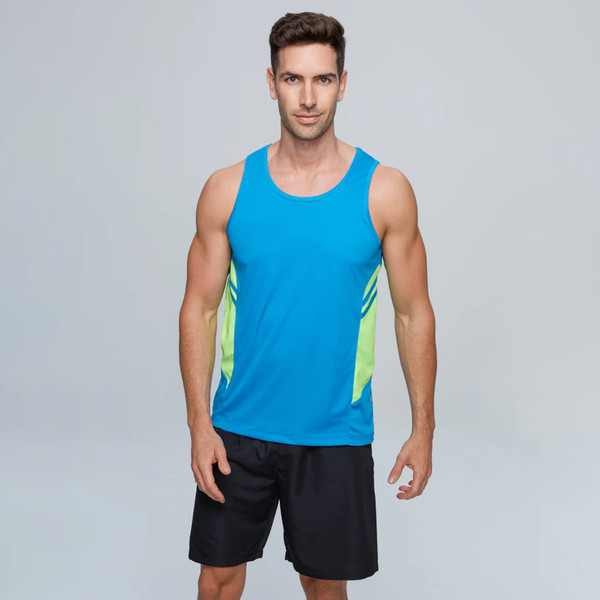 TALENT | Plain Mens Sports Contrast Singlet 