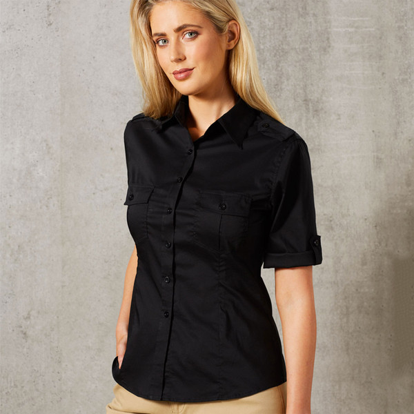 Shop Wholesale Plain Womens Short Sleeve Military Shirts