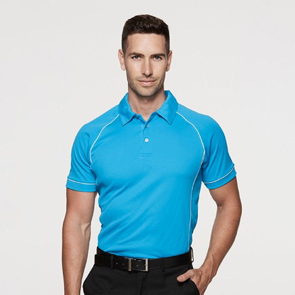 ELITE | Mens Contrast Piping Sports Polo Shirts