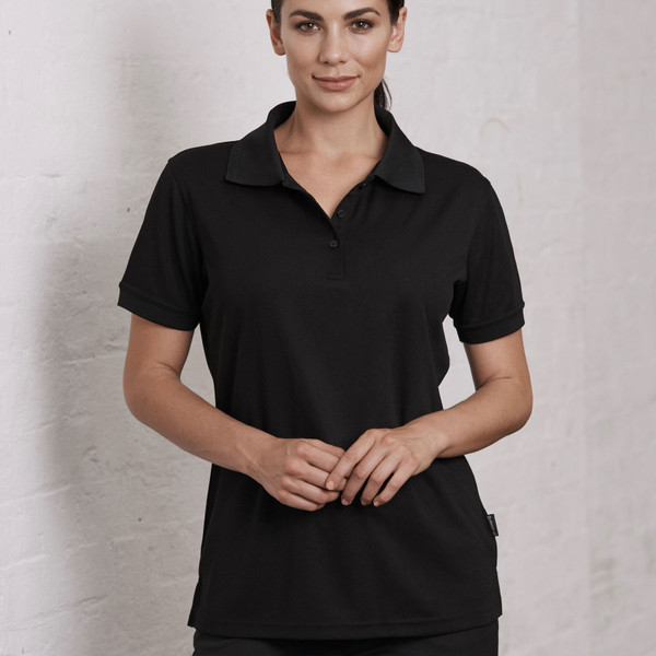 Shop Plain Ladies Honeycomb Knit Polyester Polo