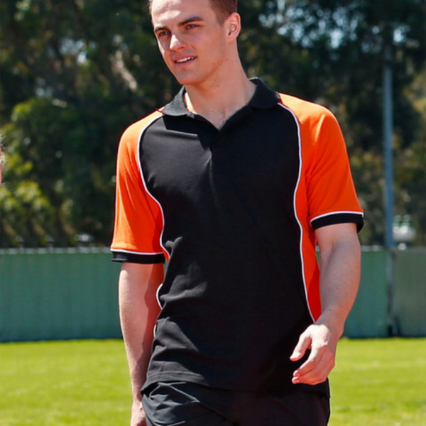 ARCADIA Mens TrueDry Tri-Colour Short Sleeve Polo Shirt WS-PS77 Blank Clothing