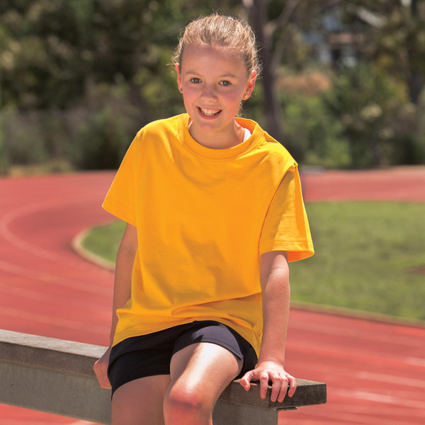 Shop Wholesale 100% Cotton Semi Fitted Kids Plain Tshirt