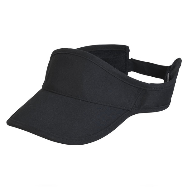 Black | Plain Microfibre Sports Visor