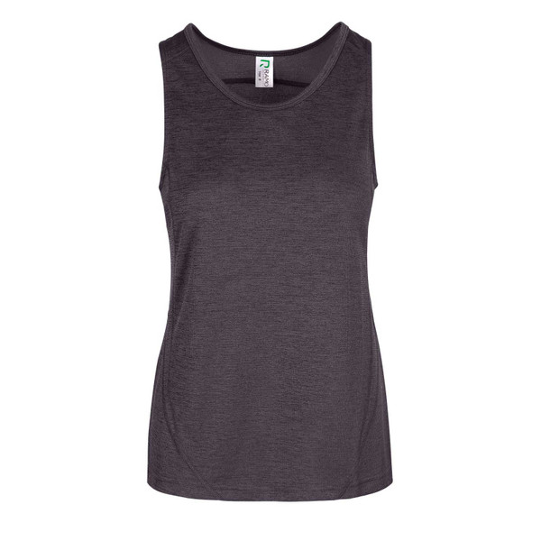 Dark Marl | Ladies CoolDry Sports Singlet | Stitching Detail