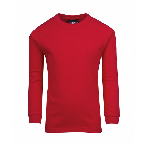 Baby/Kids Long Sleeve Plain Tshirt | Red