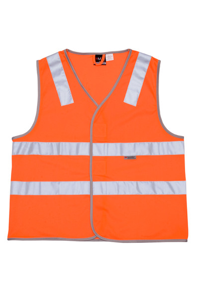 FRED Fluoro Work Vests Fluoro Orange With 3M Panels