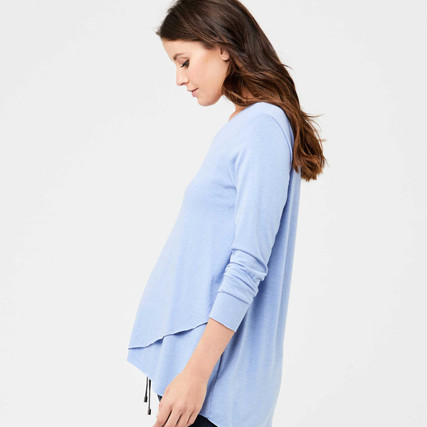 Buy Ripe Maternity Raw Edge Nursing Top - Sky Online