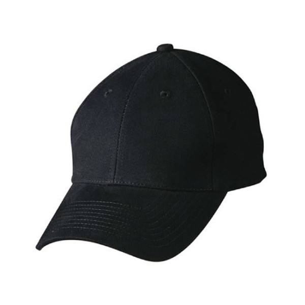 Navy | Blank Heavy Brushed Cotton Cap With Buckle