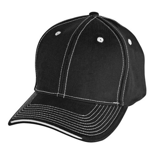 Black+White | Cotton Twill Contrast Stitching Cap