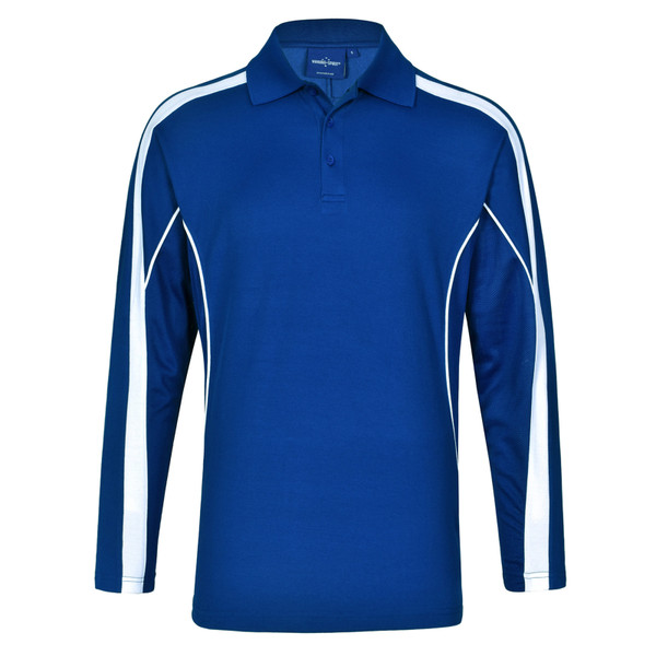 Royal+White | Mens Quick Drying Long Sleeve Polo Shirt