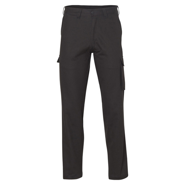 Black | Bulk Buy Mens Heavy Cotton Cargo Pants