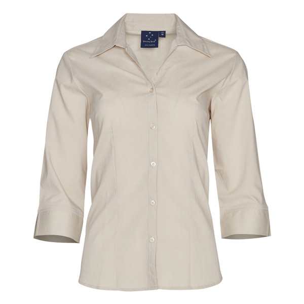 Stone | Shop Online Womens Wrinkle Resistance Teflon 3/4 Shirt