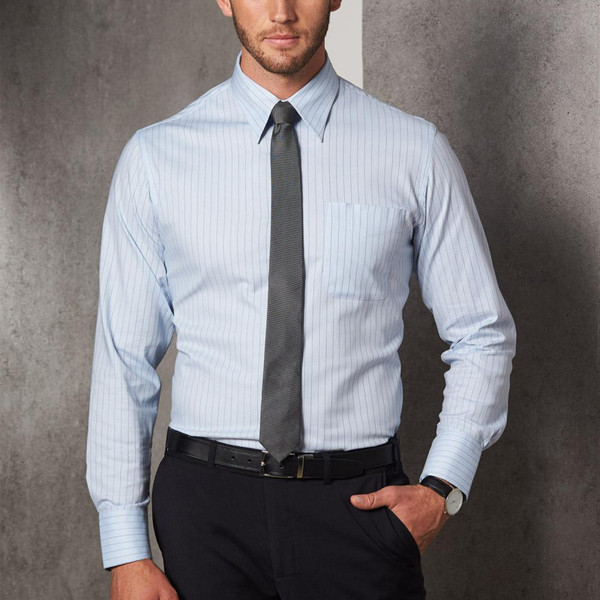 Where to Shop Mens Pin Stripe Long Sleeve Shirt