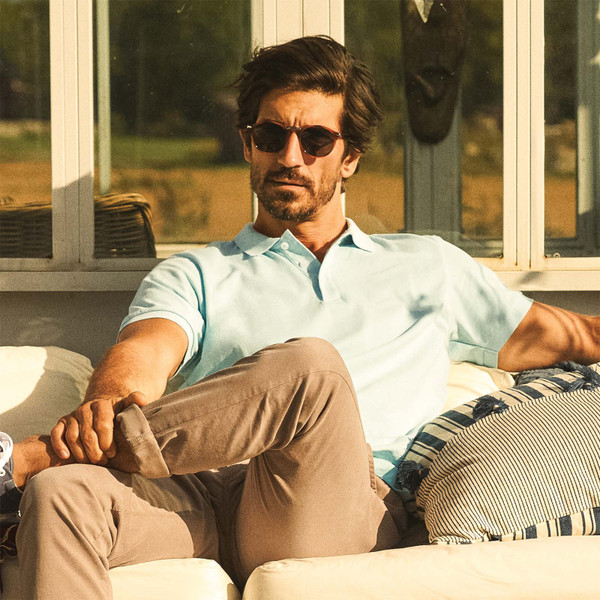 Shop Mens Modern Cotton/Lycra Polo Shirt