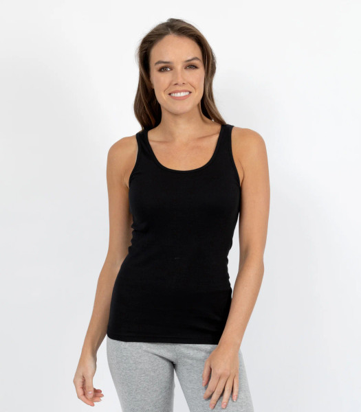 Praise Seam Free Soft Australian Cotton Vest, a comfortable, seamless singlet or tank top ideal for layering or casual wear.