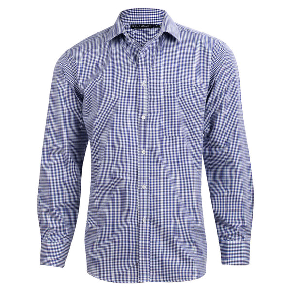 Black+White+Navy | Bulk Buy Mens Multi-Tone Check Long Sleeve Shirt