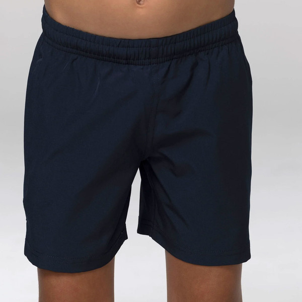 Navy athletic shorts with elasticated waistband, clean front panel ideal for decoration