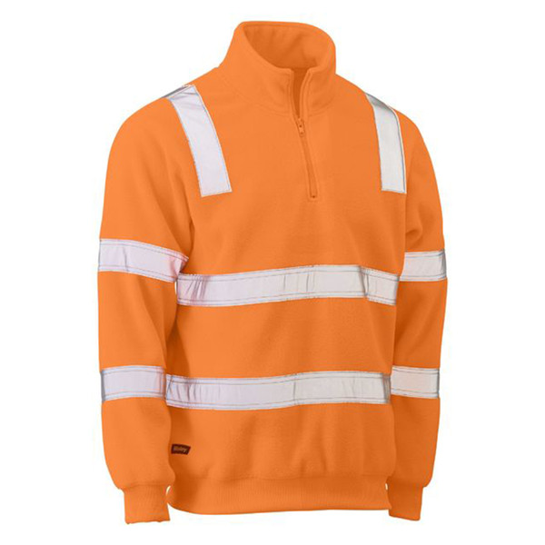 Bisley Taped Hi Vis Rail Polar Fleece Jumper | Bulk Buy Premium Safety Workwear