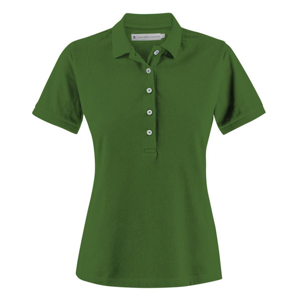 Womens Modern Cotton/Lycra Polo Shirt - Green
