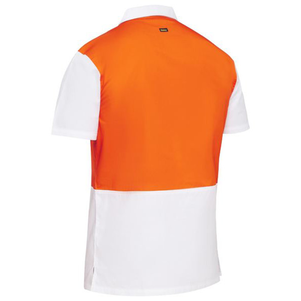Bisley Buttonless Food Industry Hi Vis V-Neck Short Sleeve Shirt