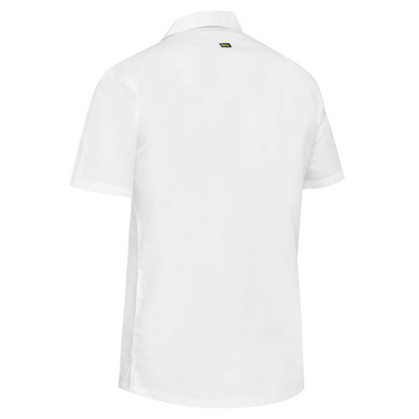 Bisley Industrial  V-Neck Short Sleeve Shirt in White