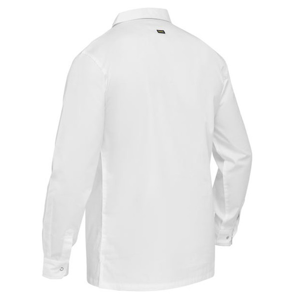 Bisley Industrial V-Neck Long Sleeve White Shirt