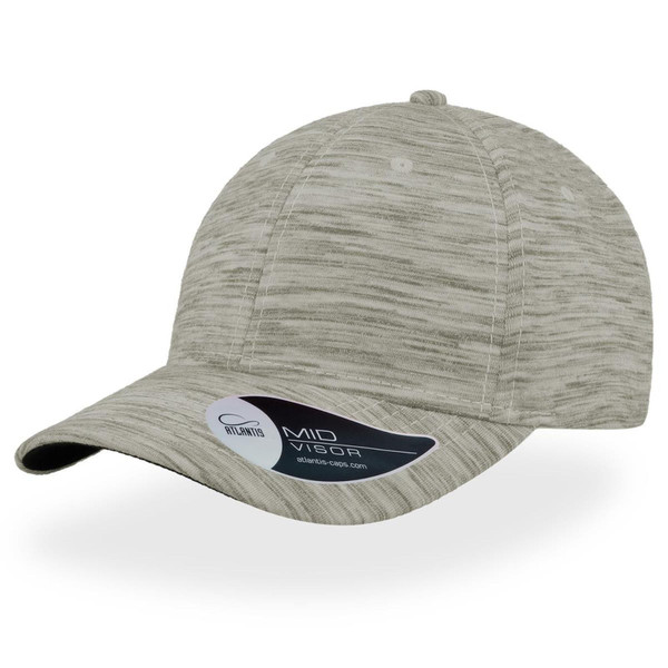 Structured Stretch Melange Cap - Light Grey