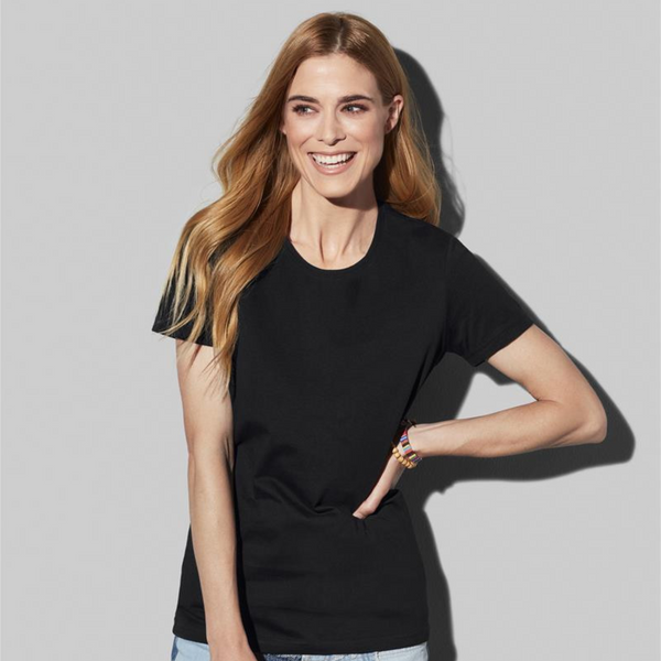 Womens Heavyweight Cotton Comfort Crew Neck Tee