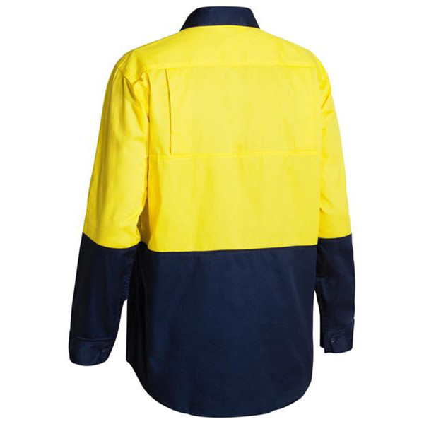 Bisley Mens Hi Vis Cool Lightweight Drill Long Sleeve Shirt