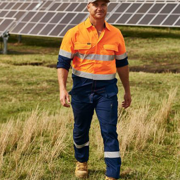 Bisley X Airflow Taped Stretch Ripstop Vented Cargo Pant Navy Orange Bisley X Airflow Taped Stretch Ripstop Vented Cargo Pant Navy Orange