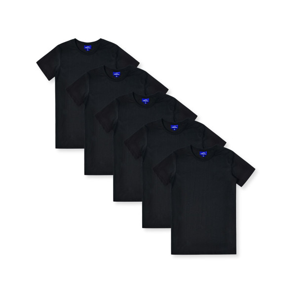 LOFT 5 PACK | Mens Premium Cotton Tee: Black Bundle