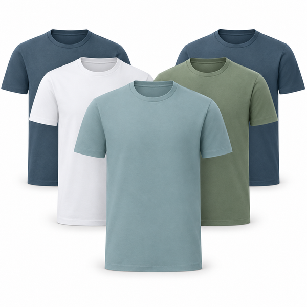 SOHO 5-pack V-shaped bundle: 2 Slate Blue + 1 White + 1 Pastel Blue + 1 Mineral Green