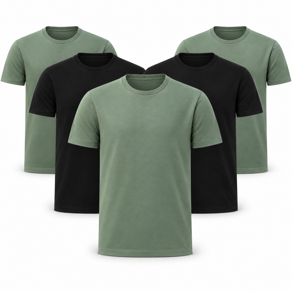 SOHO 5-pack V-shaped bundle: 2 Black + 3 Mineral Green