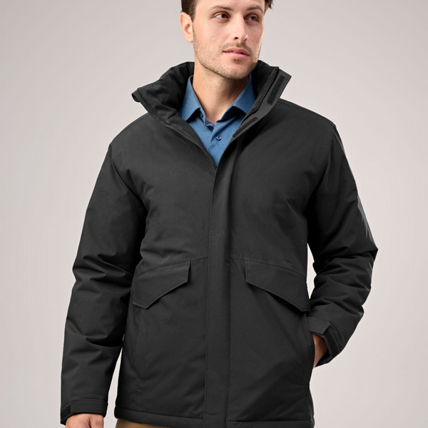 Unisex Waterproof Quilted Jacket in Black