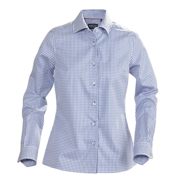 Ladies Fitted Easy Care Cotton Checked Shirt