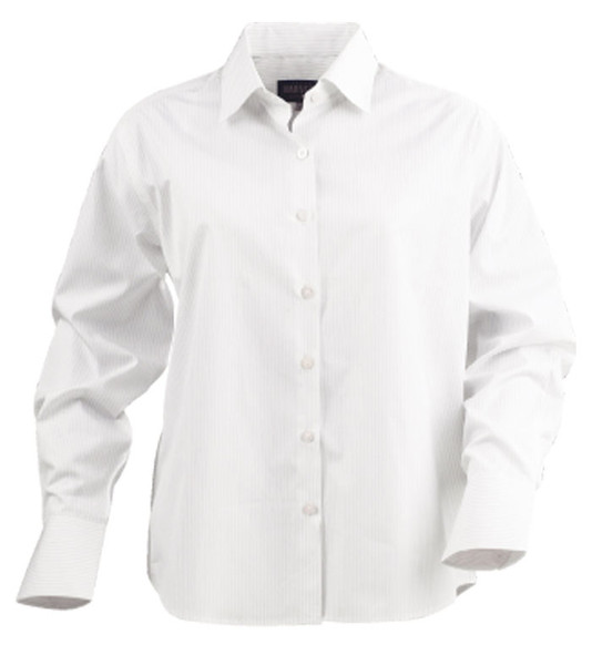 FAIRFORD Women business shirts long sleeve Grey/White