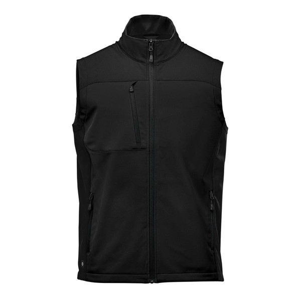 Men's Waterproof Softshell Vest - Black/Black