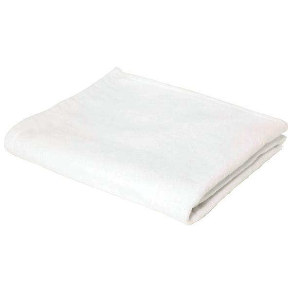 Folded white beach towel with smooth flat surface ideal for full-coverage sublimation printing